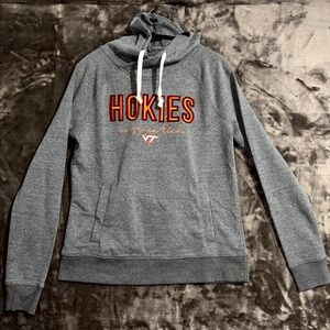 Virginia Tech Hokies Hoodie Mens Medium Gray Captivating Football Team NCAA